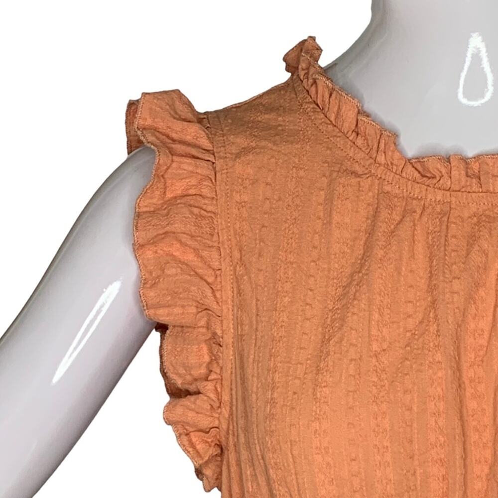 Simplee Summer Dress Sleeveless Rusty Orange Size L Looks Like S - Picture 4 of 13